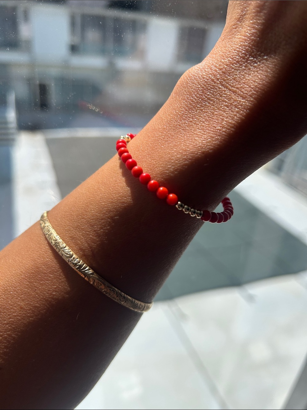 14k Red Coral Bracelet - Women Jewelry